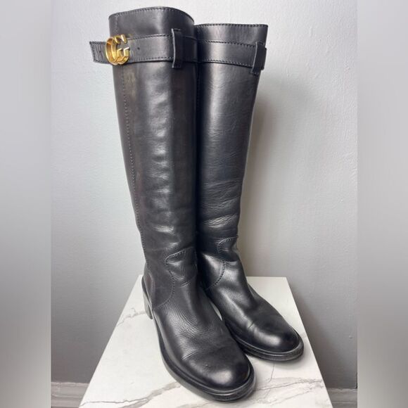 Gucci GG Marmont Riding Boots - Picture 1 of 7